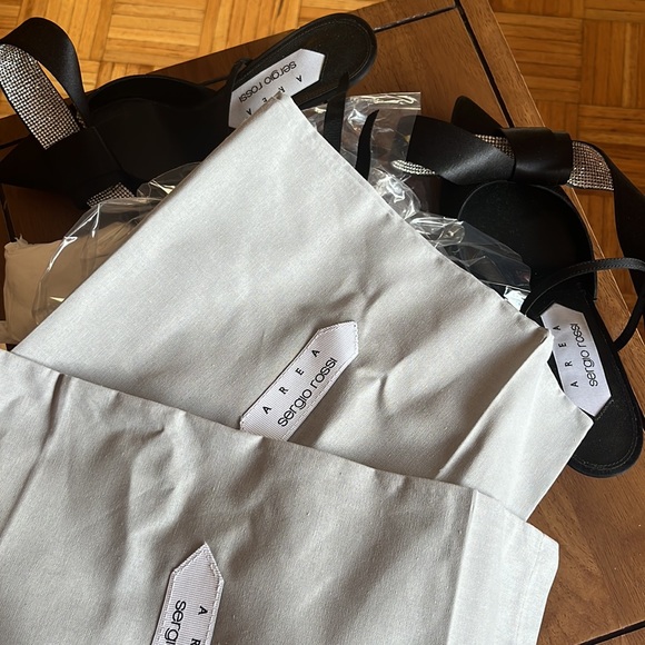 AREA x Sergio Rossi Marquise crystal-embellished sandals - Picture 7 of 12